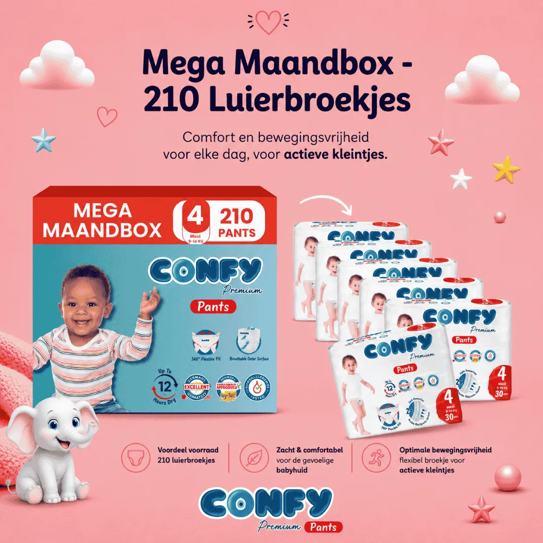 Confy Premium Maat 4 Luierbroekjes 210 Stuks 9-14 kg