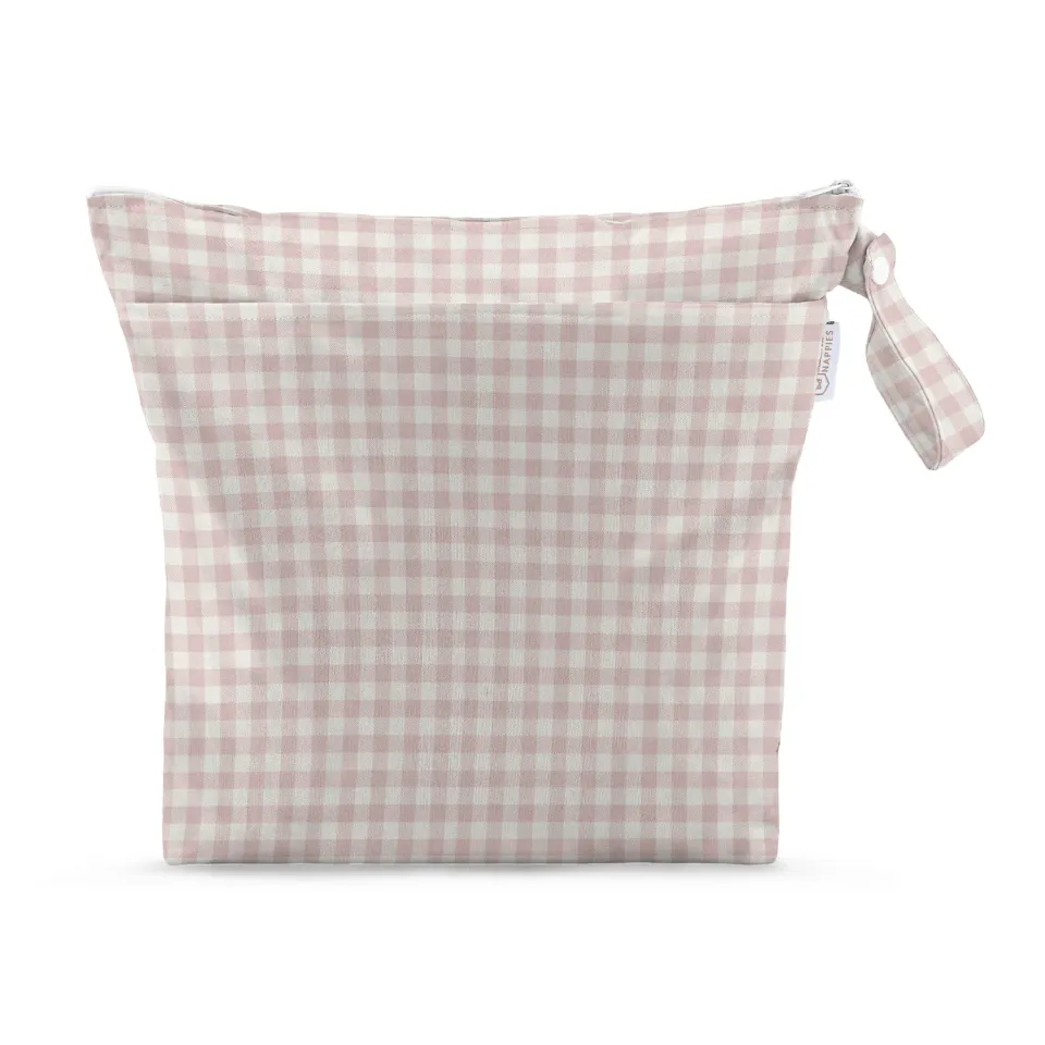 Modern Cloth Nappies Grab & Go wetbag Rose Gingham waterdicht