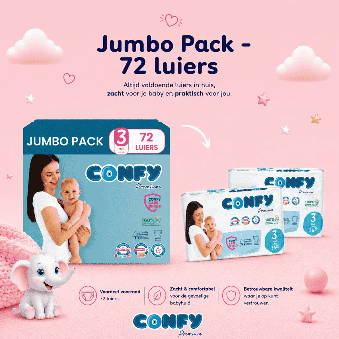 Confy Premium maat 3 luiers 72 stuks 4-9 kg zacht