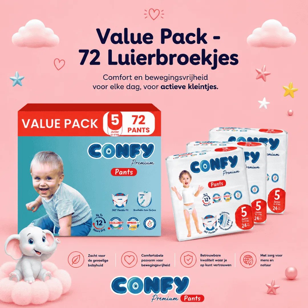 Confy Premium Maat 5 luierbroekjes 72 stuks pants