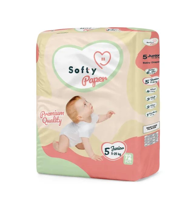 Softy Paper Premium luiers maat 5 junior 72 stuks lekvrij