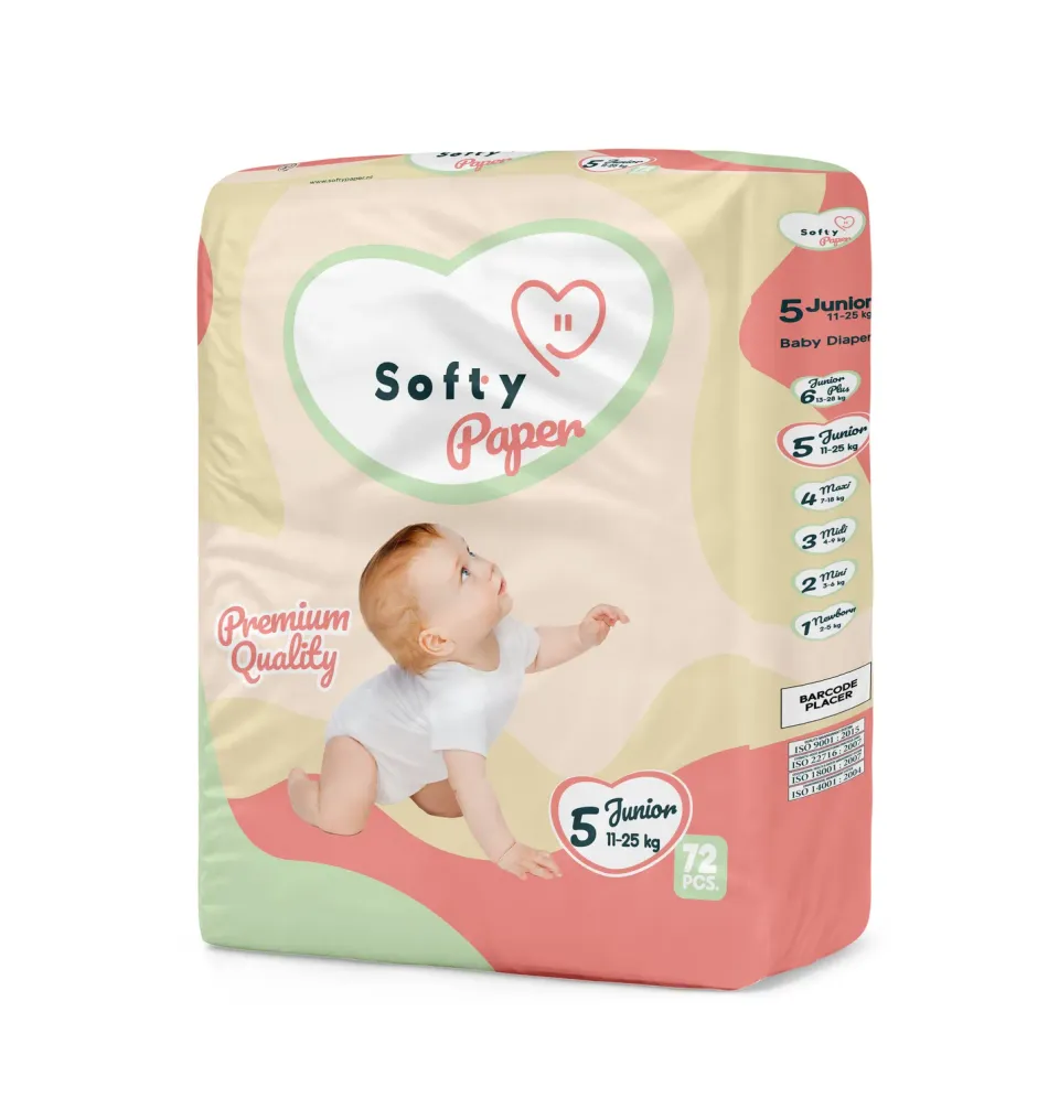 Softy Paper Premium luiers maat 5 junior 72 stuks lekvrij