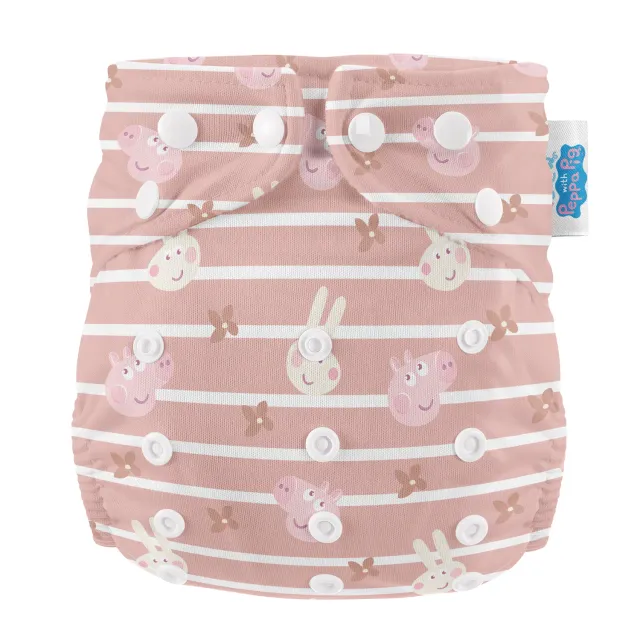Modern Cloth Nappies Pearl Peppa Pig wasbare luier Blush Stripe one-size