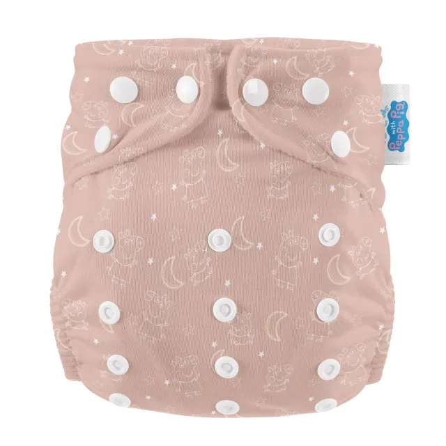 Modern Cloth Nappies Pearl Peppa Pig wasbare luier Moons & Stars one-size
