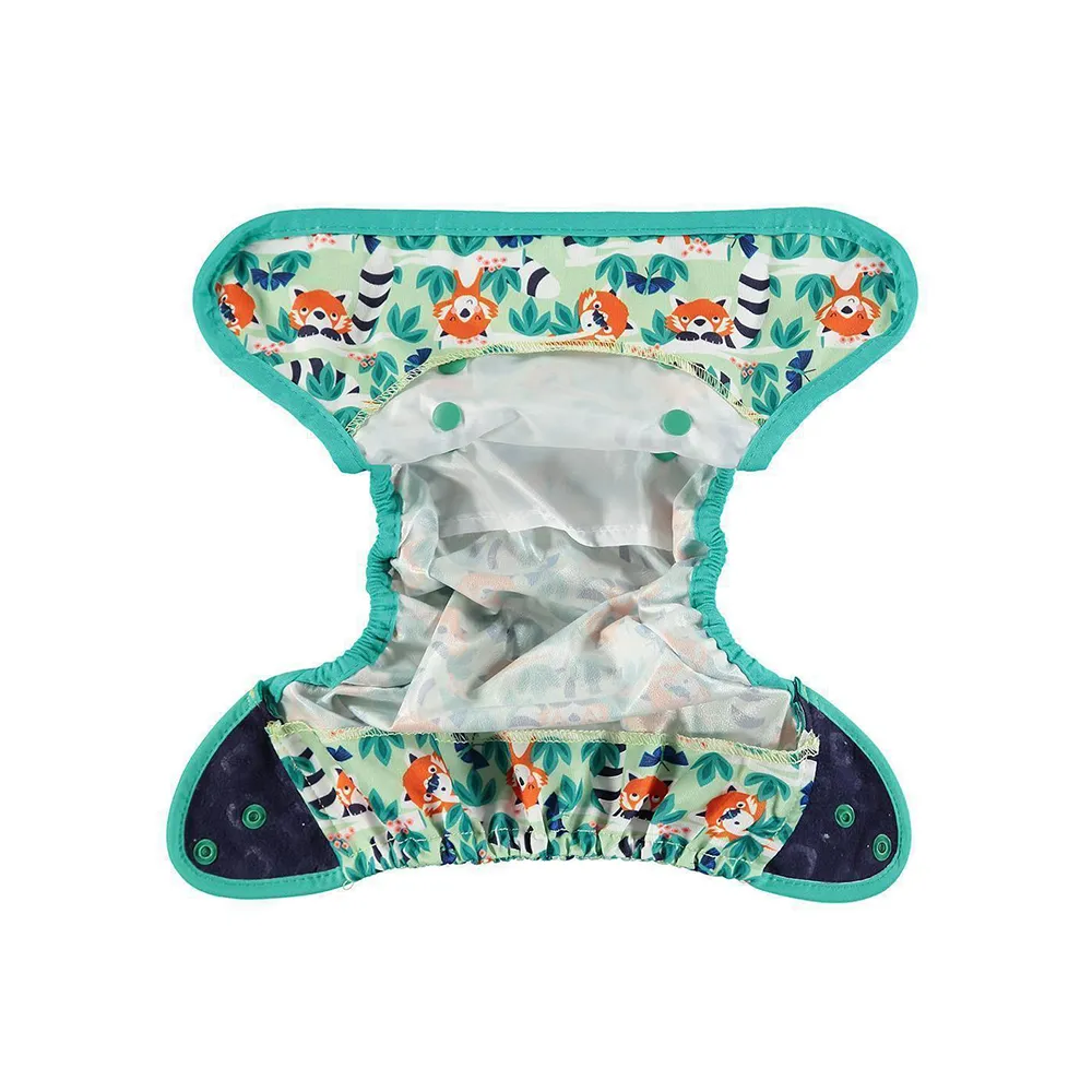 Popin Double Gusset Luiercover Parrot one size