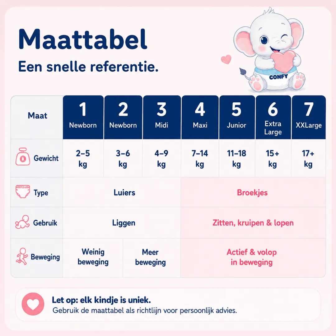 Confy Premium Maat 1 Luiers 132 Stuks 2-5 kg Newborn
