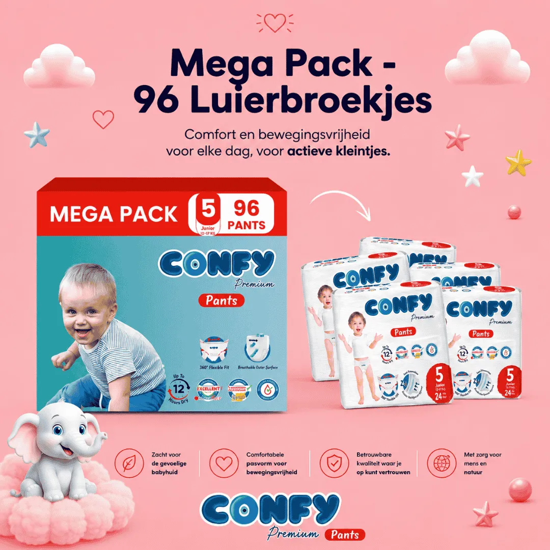 Confy Premium Maat 5 luierbroekjes 96 stuks ademend