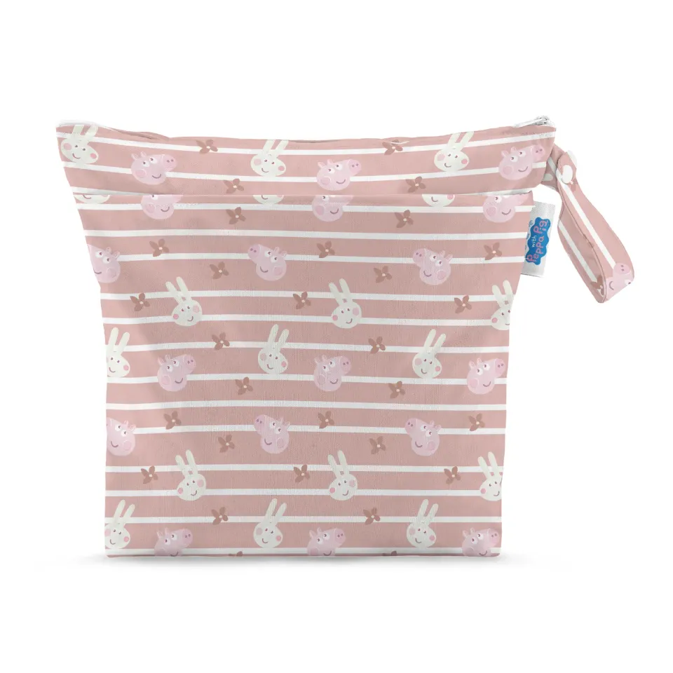 Modern Cloth Nappies Grab & Go wetbag Blush Stripe waterdicht