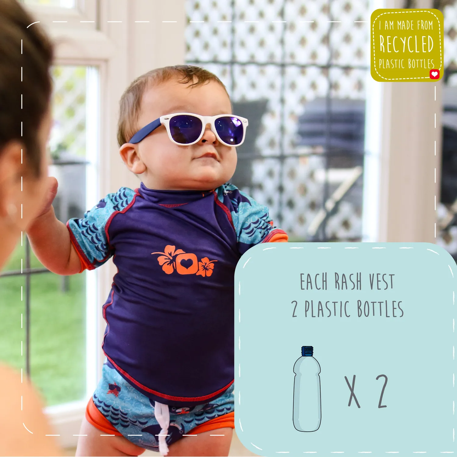 Popin Swim Rash Vest Zwemshirt Hummingbird 6-12 mnd