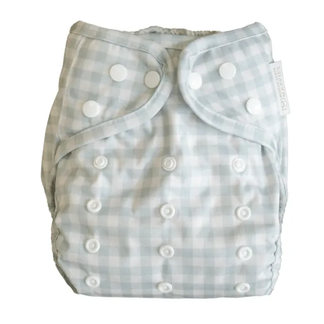 Modern Cloth Nappies One Size luiercover Sage Gingham lekvrij