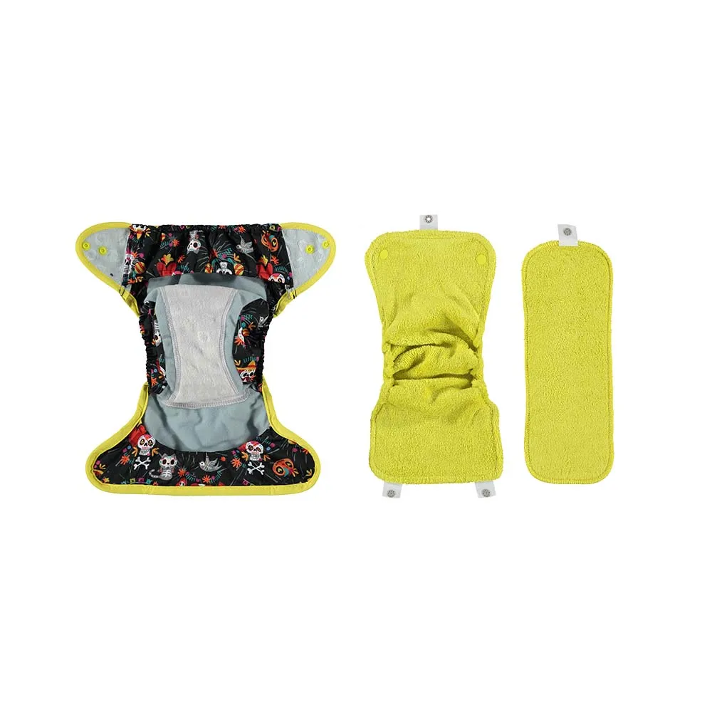Popin Pop-in All-In-Two bamboe wasbare luier Fiesta bamboe