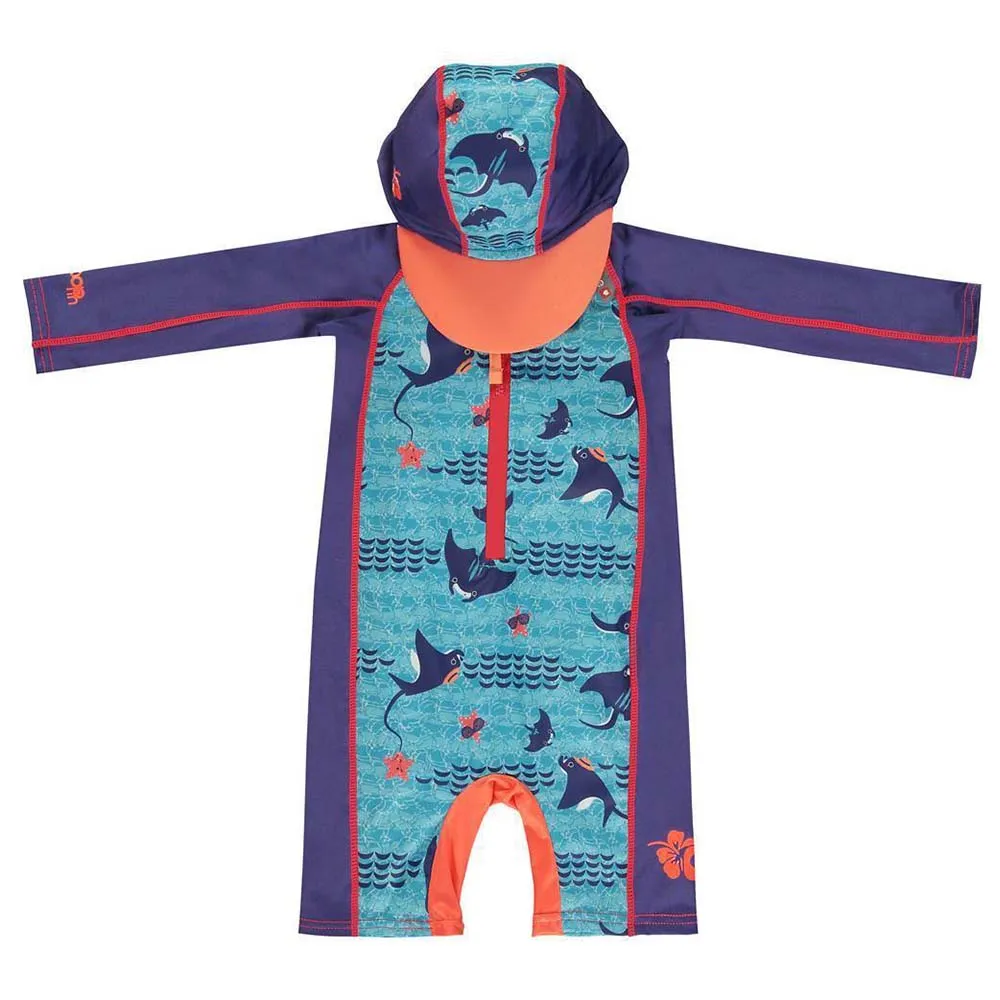 Popin Beach Sunsuit Hummingbird zwempak met kap M