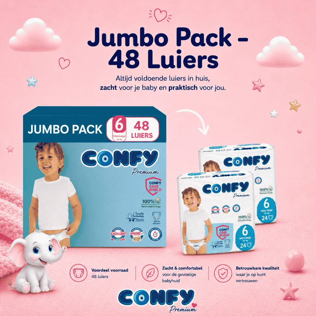 Confy Premium luiers maat 6 15-25 kg 48 stuks plasindicator