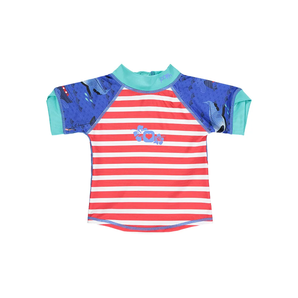 Pop-in zwemshirt korte mouw rash vest Albatross 6-12 mnd