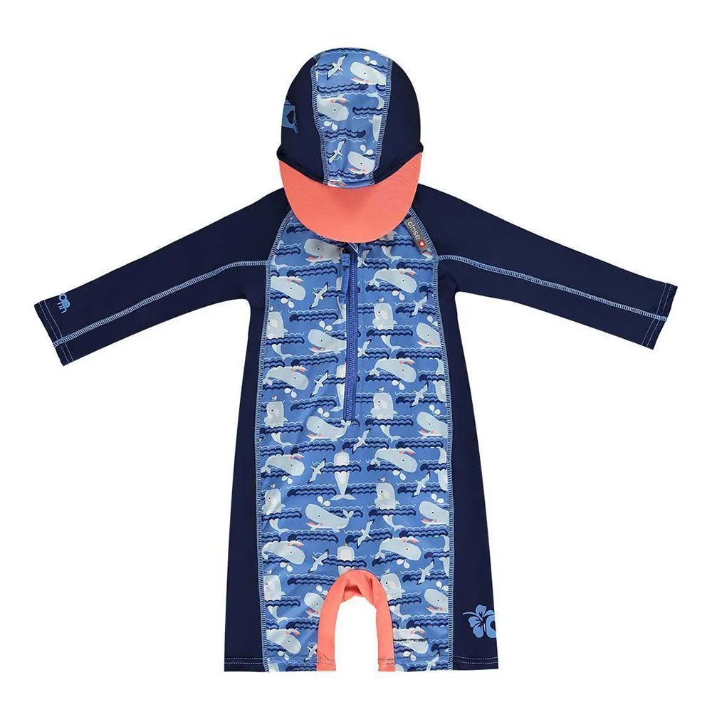 Popin Endangered Ocean Beach Zwemoverall Turtle XL met hoed